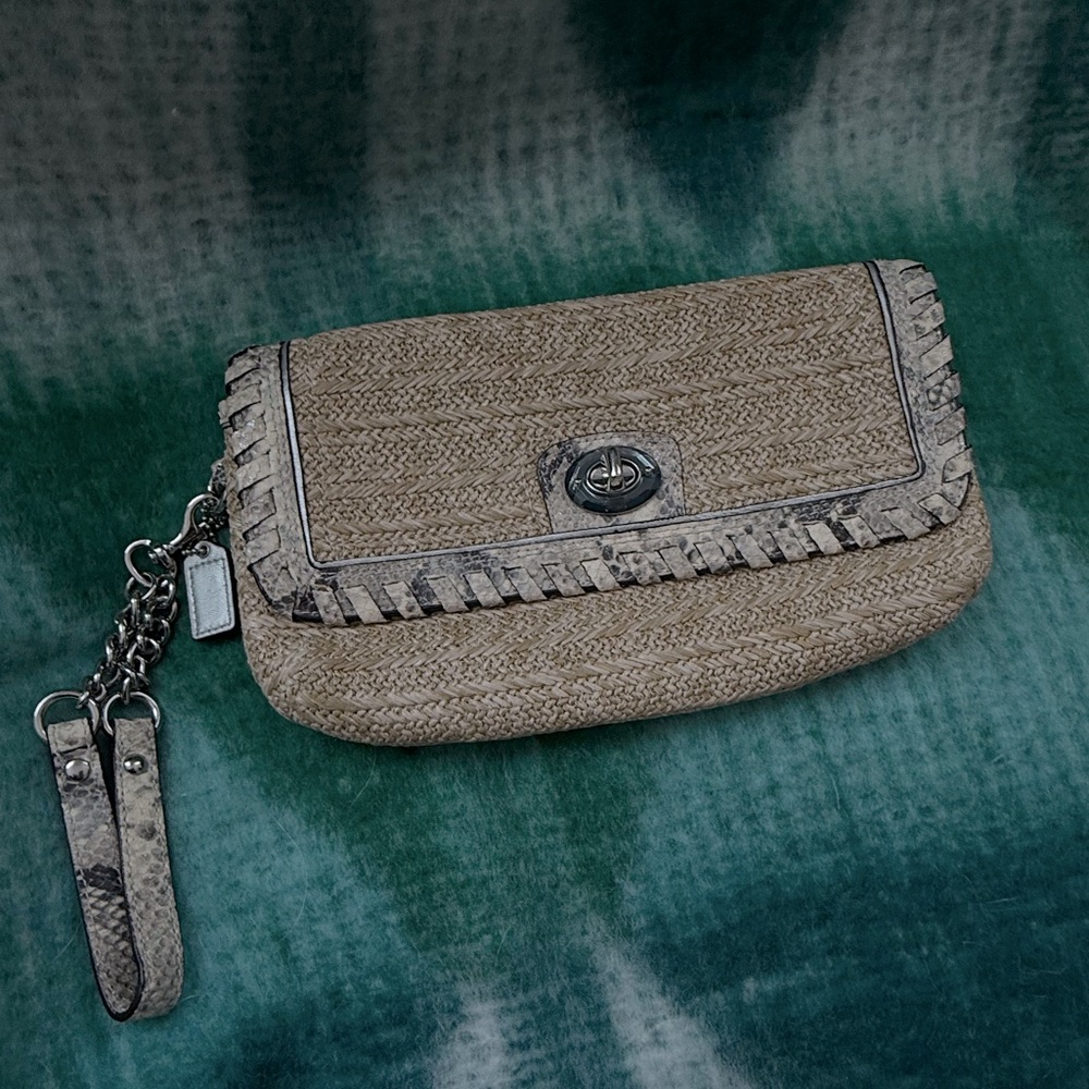 Coach Raffia clutch bag